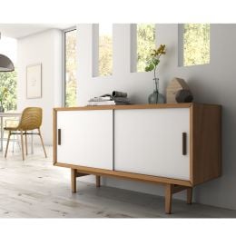 Emuca Kit di ferramentaper armadio 2 ante scorrevoli e chiusura soft Flow con binari incassati 2,35 m, pannelli non inclusi 2