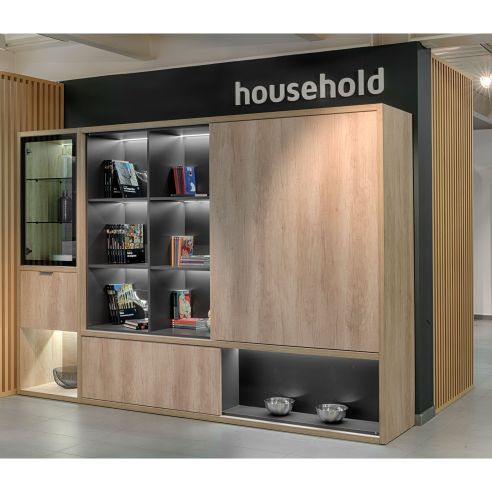 Emuca Kit di ferramentaper armadio 2 ante scorrevoli e chiusura soft Flow con binari incassati 2,35 m, pannelli non inclusi