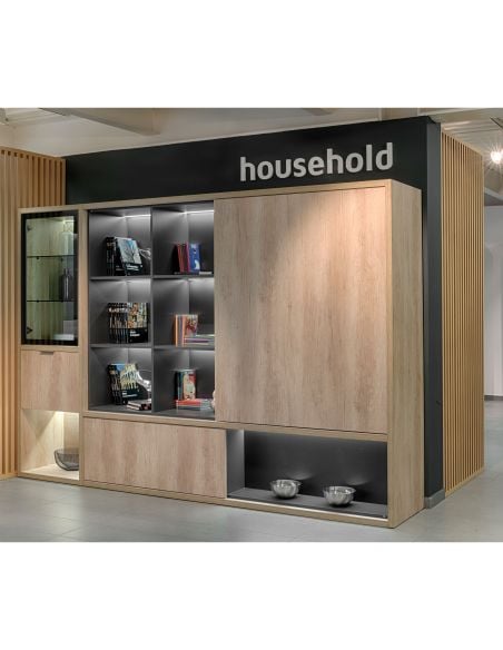 Emuca Kit di ferramentaper armadio 2 ante scorrevoli e chiusura soft Flow con binari incassati 2,35 m, pannelli non inclusi