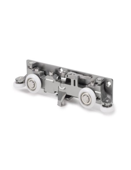 Emuca Kit di ferramenta per porta scorrevole appesa in legno Wall con chiusura soft, Acciaio, Alluminio e Tecnoplastica