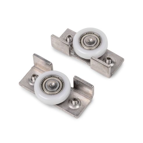 Emuca Kit di ferramenta per porta scorrevole appesa in legno Wall con chiusura soft, Acciaio, Alluminio e Tecnoplastica