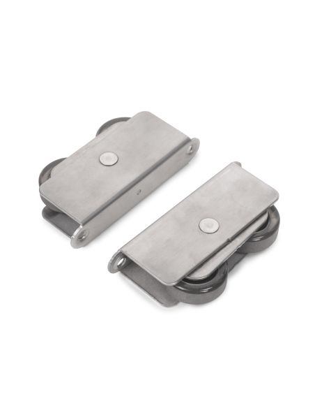Emuca Kit di ferramenta per porta scorrevole appesa in legno Wall con chiusura soft, Acciaio, Alluminio e Tecnoplastica