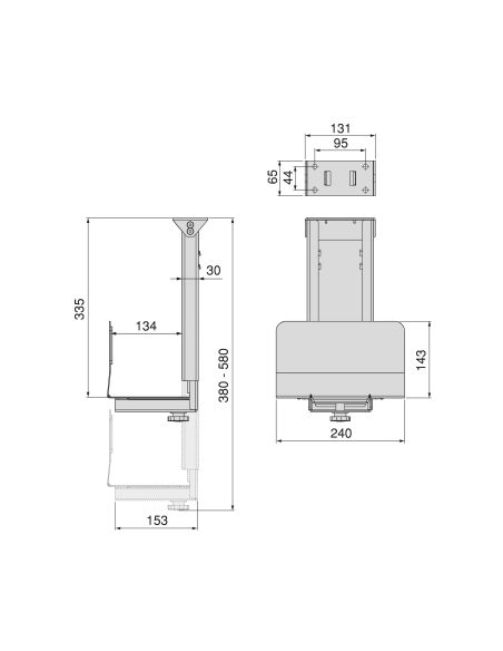 Emuca Supporto CPU, Verniciato alluminio, Acciaio