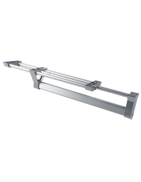 Emuca Appendiabiti estraibile Keeper per armadio, 350, Anodizzato opaco, Alluminio