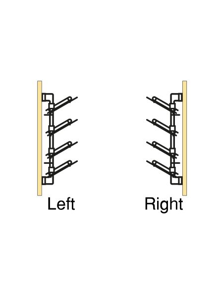 Emuca Porta scarpe estraibile laterale per armadi e cabine armadio Quartz, Destro, Acciaio, Titanio