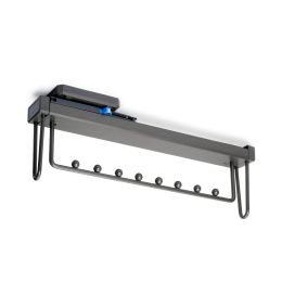 Emuca Appendiabiti estraibile Quartz, Tecnoplastica e Alluminio, Titanio