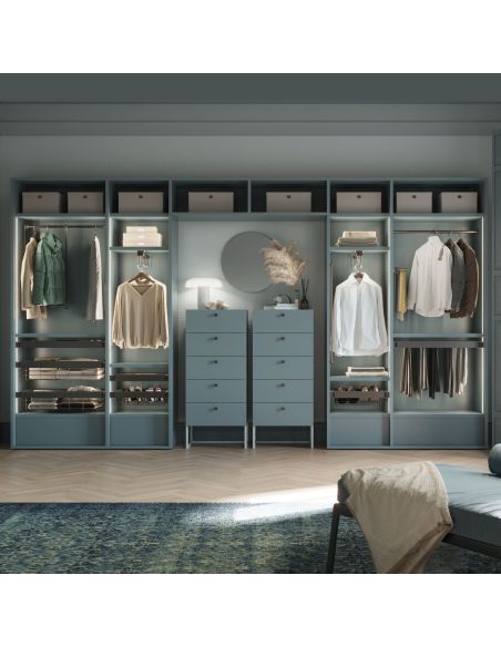 Emuca Appendiabiti estraibile Quartz, Tecnoplastica e Alluminio, Titanio