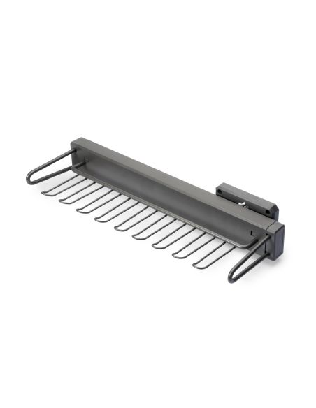 Emuca Porta-cravatte laterale estraibile Quartz, Tecnoplastica e Alluminio, Titanio