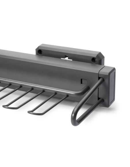 Emuca Porta-cravatte laterale estraibile Quartz, Tecnoplastica e Alluminio, Titanio