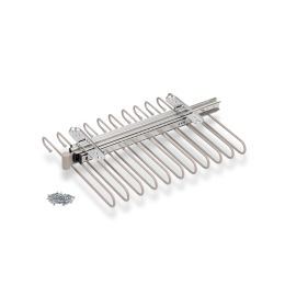 Emuca Portapantaloni estraibili, 11 aste, guide di estrazione totale, Acciaio, Verniciato grigio pietra