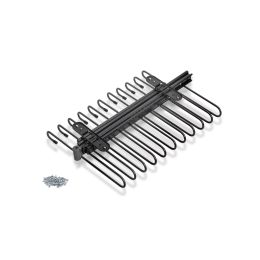 Emuca Portapantaloni estraibili, 11 aste, guide di estrazione totale, Acciaio, Titanio