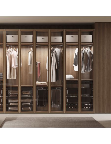 Emuca Portapantaloni estraibili, 11 aste, guide di estrazione totale, Acciaio, Titanio