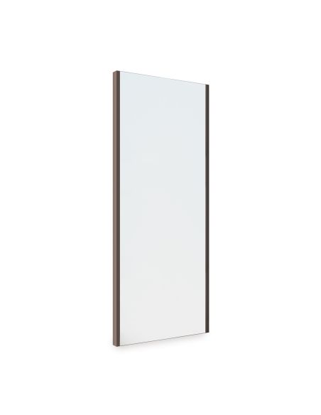 Emuca Specchio estraibile per interni di armadio., Verniciato moka, Acciaio e Tecnoplastica e Vetro