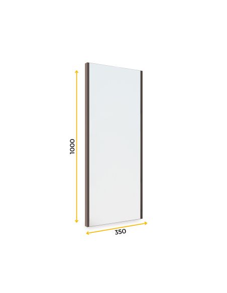 Emuca Specchio estraibile per interni di armadio., Verniciato moka, Acciaio e Tecnoplastica e Vetro