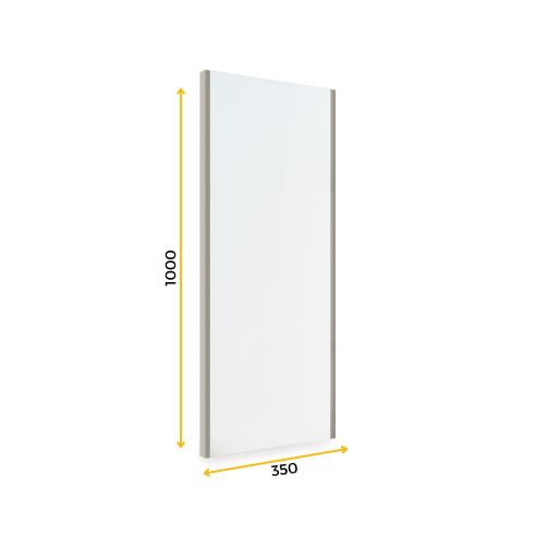 Emuca Specchio estraibile per interno dell'armadio, Acciaio e Tecnoplastica e Vetro, Verniciato grigio pietra