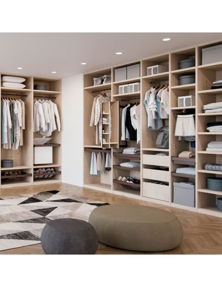 Emuca Specchio estraibile per interno dell'armadio, Acciaio e Tecnoplastica e Vetro, Nero Verniciato nero testurizzato