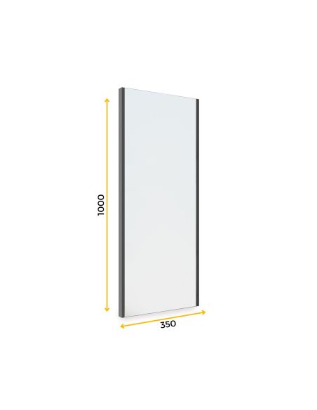 Emuca Specchio estraibile per interno dell'armadio, Acciaio e Tecnoplastica e Vetro, Nero Verniciato nero testurizzato