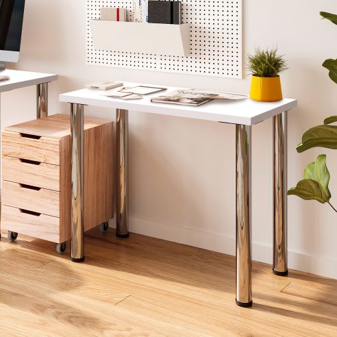 Emuca Piano da tavolo, 900x500mm, spessore 30mm, Legno, Verniciato bianco