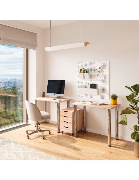 Emuca Piano da tavolo, 900x500 mm, spessore 30 mm, Legno, Finitura rovere