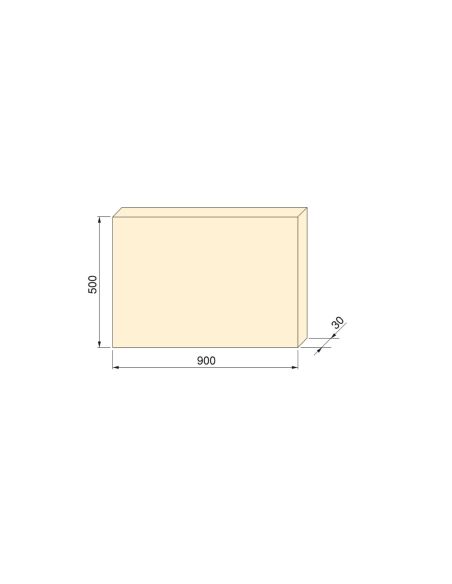 Emuca Piano da tavolo, 900x500 mm, spessore 30 mm, Legno, Finitura rovere