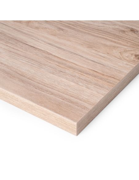 Emuca Ripiano per scaffali, 600x200 mm, spessore 30 mm, Legno, Finitura rovere