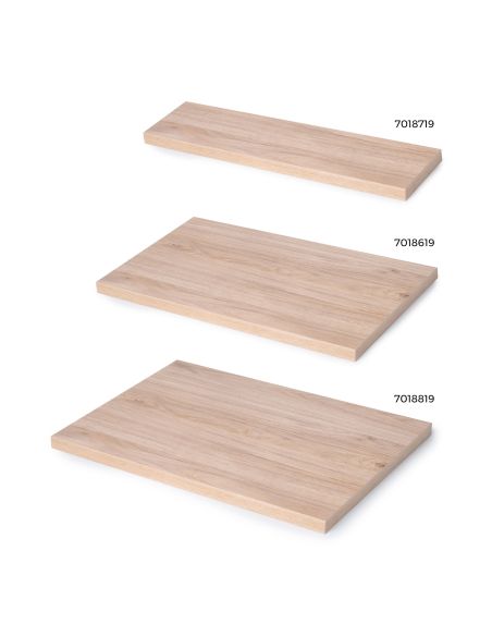 Emuca Ripiano per scaffali, 600x200 mm, spessore 30 mm, Legno, Finitura rovere