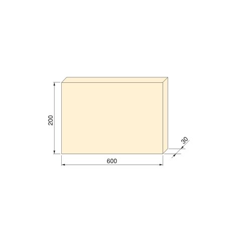 Emuca Ripiano per scaffali, 600x200 mm, spessore 30 mm, Legno, Finitura rovere