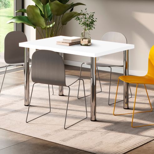 Emuca Piano da tavolo, 1150x750mm, spessore 30mm, Legno, Verniciato bianco