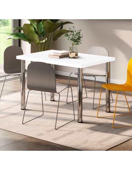 Emuca Piano da tavolo, 1150x750mm, spessore 30mm, Legno, Verniciato bianco