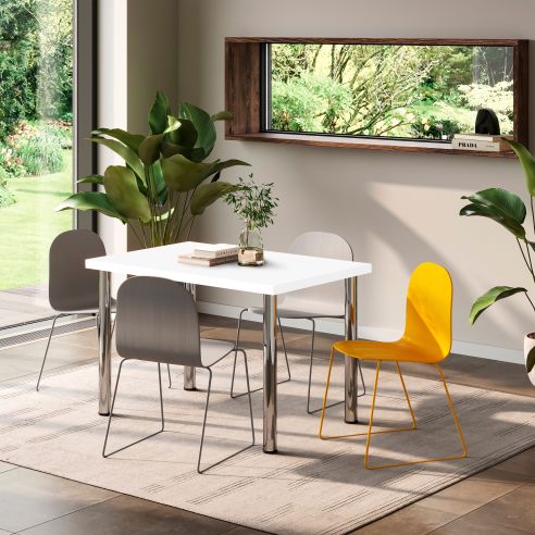 Emuca Piano da tavolo, 1150x750mm, spessore 30mm, Legno, Verniciato bianco