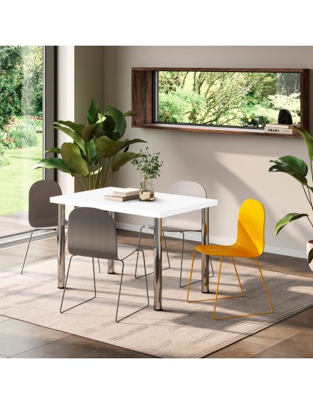 Emuca Piano da tavolo, 1150x750mm, spessore 30mm, Legno, Verniciato bianco