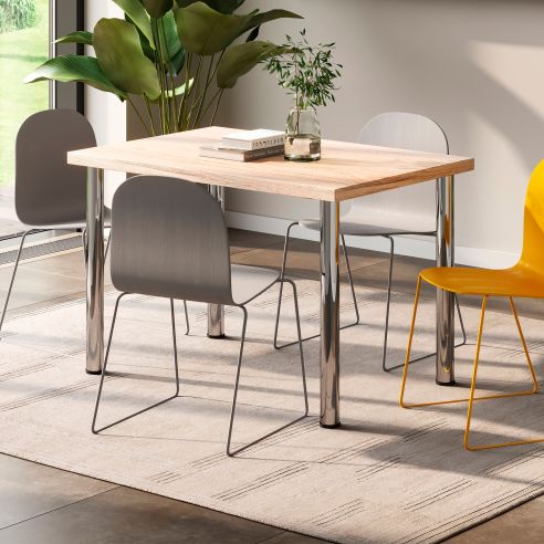 Emuca Piano da tavolo, 1150x750mm, spessore 30mm, Legno, Verniciato bianco