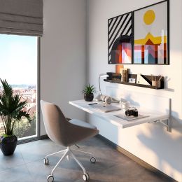 Emuca Set di supporti pieghevoli, lunghezza 203 mm, Acciaio, Verniciato bianco 2