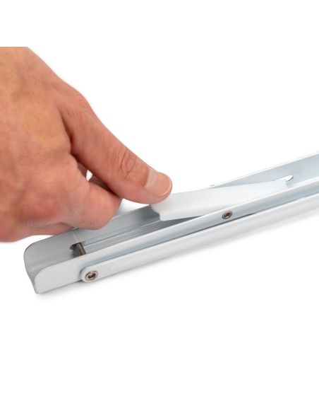 Emuca Set di supporti pieghevoli, lunghezza 203 mm, Acciaio, Verniciato bianco