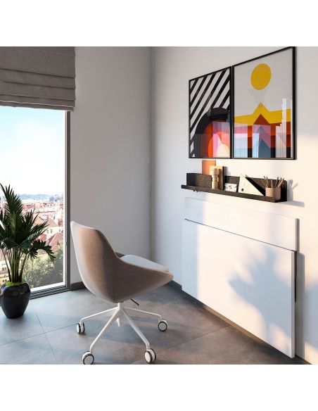 Emuca Set di supporti pieghevoli, lunghezza 203 mm, Acciaio, Verniciato nero