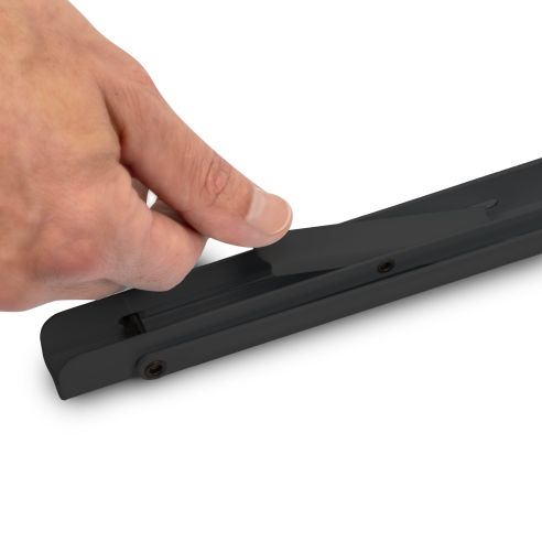 Emuca Set di supporti pieghevoli, lunghezza 203 mm, Acciaio, Verniciato nero