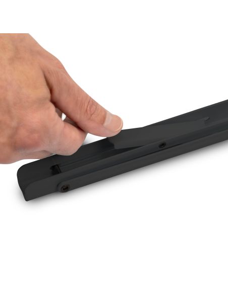 Emuca Set di supporti pieghevoli, lunghezza 203 mm, Acciaio, Verniciato nero