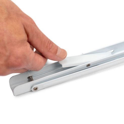 Emuca Set di supporti pieghevoli, lunghezza 303 mm, Acciaio, Verniciato bianco