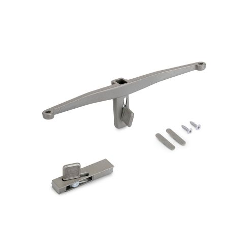 Emuca Lotto di Reggimensole per 5 ripiani in Legno per la struttura Zero, ripiani non inclusi, Zama, Verniciato grigio pietra