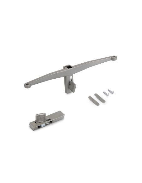 Emuca Lotto di Reggimensole per 5 ripiani in Legno per la struttura Zero, ripiani non inclusi, Zama, Verniciato grigio pietra