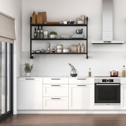 Emuca Kit per la realizzazione di una composizione modulare Zero con ferramenta per il montaggio a parete, Alluminio e Zama 2