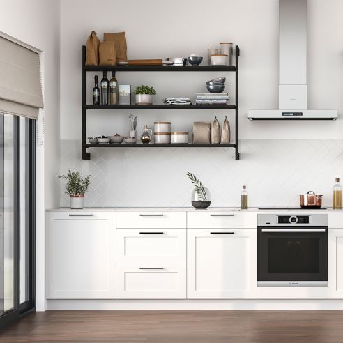 Emuca Kit per la realizzazione di una composizione modulare Zero con ferramenta per il montaggio a parete, Alluminio e Zama