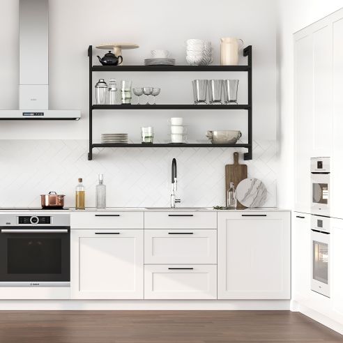 Emuca Kit per la realizzazione di una composizione modulare Zero con ferramenta per il montaggio a parete, Alluminio e Zama