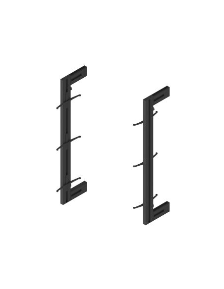 Emuca Kit per la realizzazione di una composizione modulare Zero con ferramenta per il montaggio a parete, Alluminio e Zama