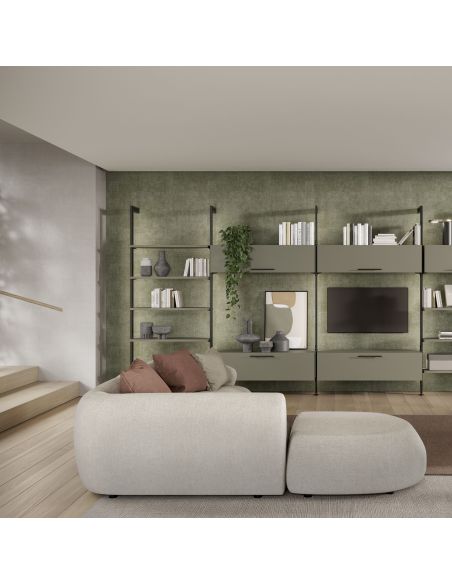 Emuca Lotto per la realizzazione di 2 composizioni Zero con ferramenta e profili per il montaggio a pavimento e a parete