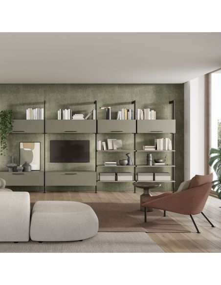 Emuca Lotto per la realizzazione di 3 composizioni Zero con ferramenta e profili per il montaggio a pavimento e a parete