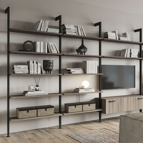 Emuca Lotto per la realizzazione di 3 composizioni Zero con ferramenta e profili per il montaggio a pavimento e a parete