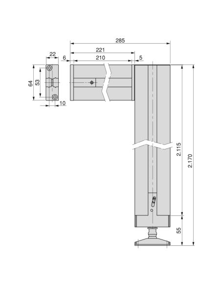 Emuca Lotto per la realizzazione di 3 composizioni Zero con ferramenta e profili per il montaggio a pavimento e a parete