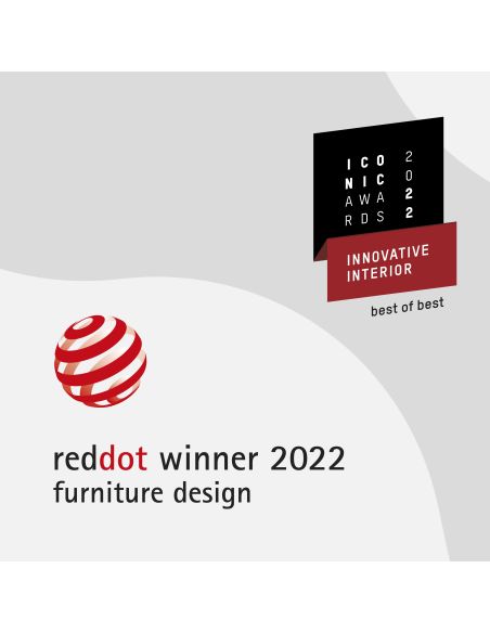 Emuca Lotto di 2 strutture Zero con ferramenta e profili per il montaggio a pavimento e a parete con piedino circolare