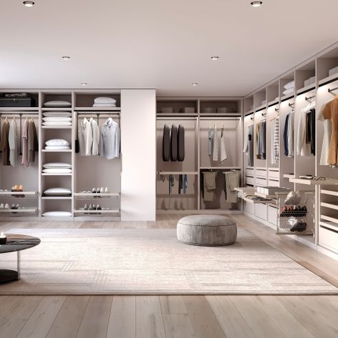 Emuca Kit di porta scarpe in metallo e telaio scorrevole a chiusura ammortizzata per armadio, regolabile, modulo 600 mm, Grigio 